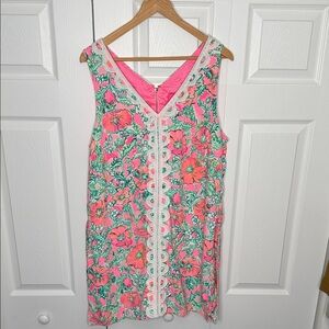 Lilly Pulitzer Ronnie Romper – Peony Pink Seaside Scene – Size 16